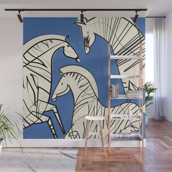 Abstract Zebras 3 Wall Mural Gallery Image 1
