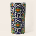 Oranges talavera tile abstract pattern modern decoration Travel Mug Gallery Image 1