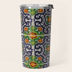 Oranges talavera tile abstract pattern modern decoration Travel Mug Gallery Image 2