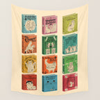 Meowsterpieces of Kiterature - Cat Literature Puns Wall Tapestry Gallery Image 4