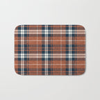 fall plaid - rust and navy blue Bath Mat Gallery Image 1