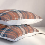 fall plaid - rust and navy blue Pillow Sham Gallery Image 3