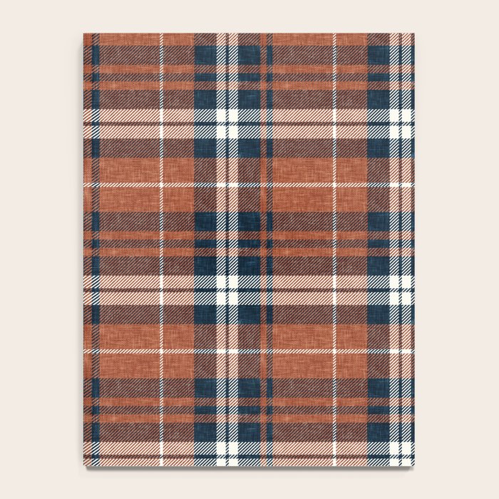 fall plaid - rust and navy blue Notebook Gallery Image 4