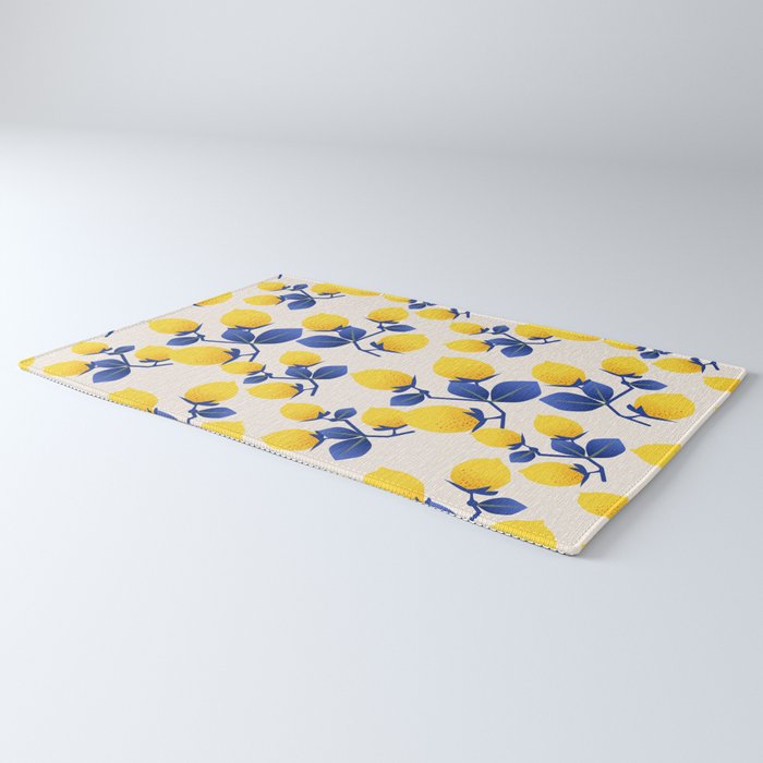 Lemons Blue Rug Gallery Image 3