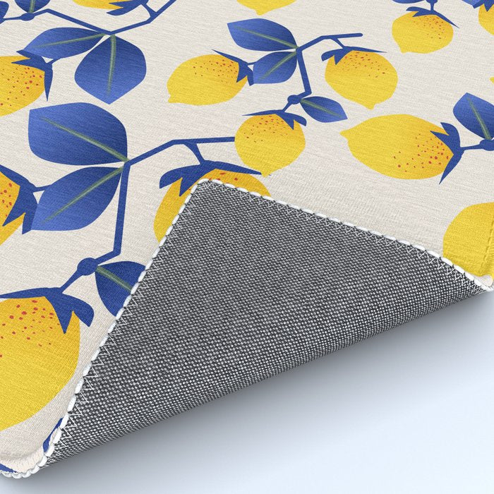 Lemons Blue Rug Gallery Image 4
