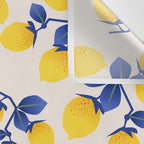 Lemons Blue Wall Tapestry Gallery Image 3