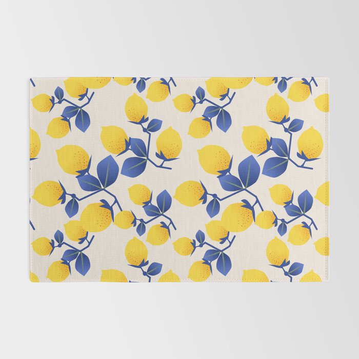 Lemons Blue Rug Gallery Image 2