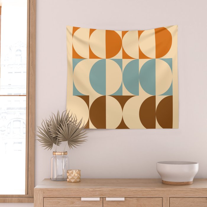Vintage Geometric 04A Wall Tapestry Gallery Image 2