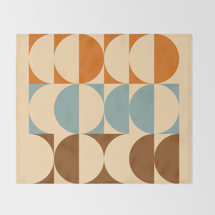 Vintage Geometric 04A Throw Blanket Gallery Image 2