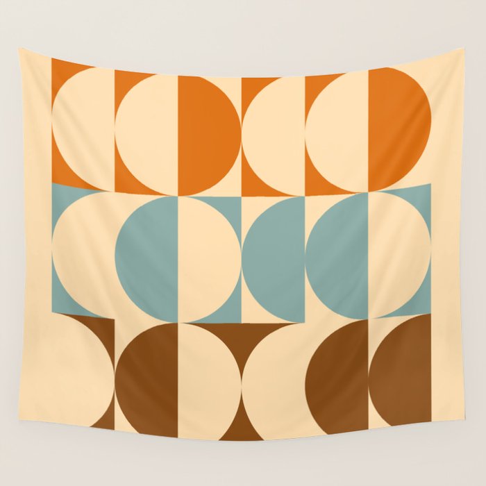 Vintage Geometric 04A Wall Tapestry Gallery Image 4