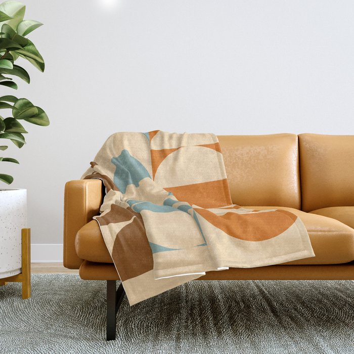 Vintage Geometric 04A Throw Blanket Gallery Image 1