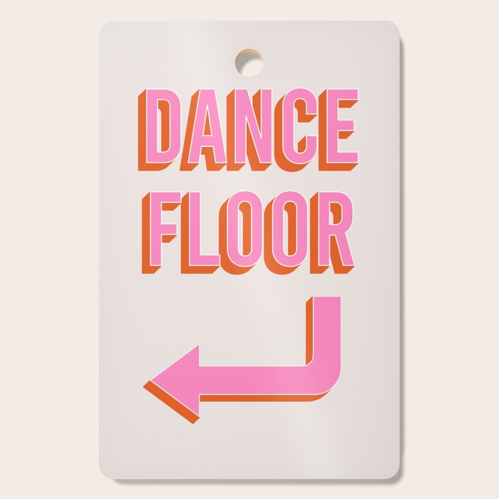 Dance Floor Left Arrow (Pink Orange) Cutting Board Gallery Image 1