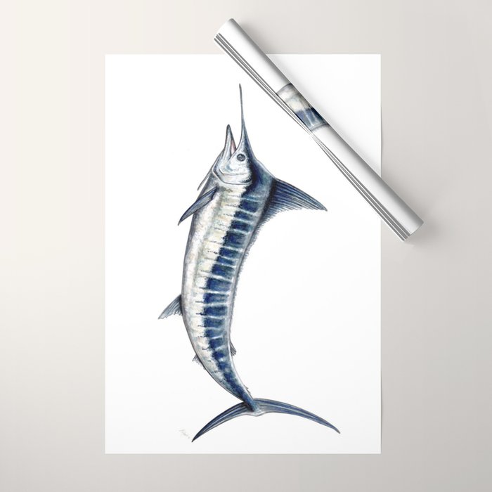 Blue Marlin (Makaira nigricans) Wrapping Paper Gallery Image 1