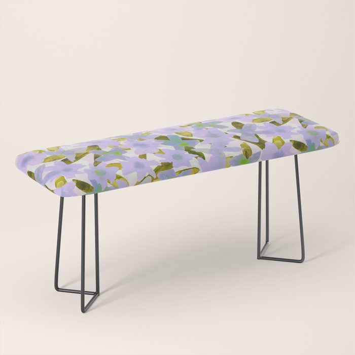 Lilac Watercolor Garden Bench Gallery Image 1
