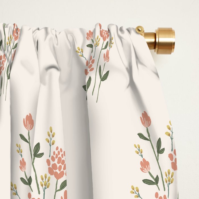 Wildflowers - Blush Window Curtain Gallery Image 2