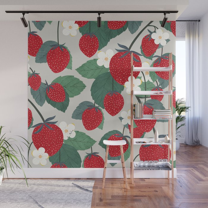 Fruit market Paris retro inspiration Wall Mural Gallery Image 1