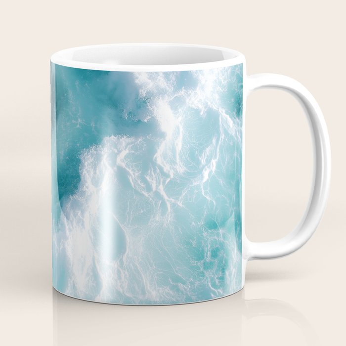 Breaking Waves - Aerial Ocean Print Coffee Mug Gallery Image 1