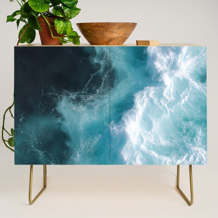 Breaking Waves - Aerial Ocean Print Credenza Gallery Image 1
