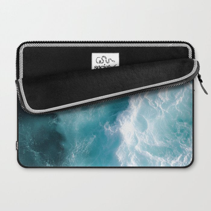 Breaking Waves - Aerial Ocean Print Laptop Sleeve Gallery Image 2