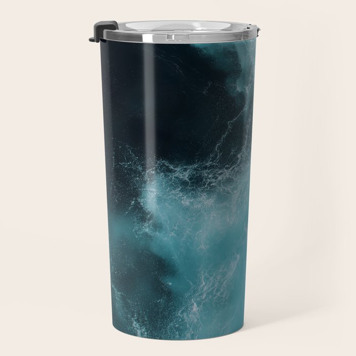 Breaking Waves - Aerial Ocean Print Travel Mug Gallery Image 3