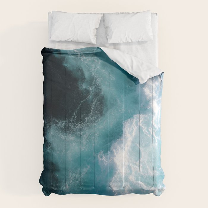 Breaking Waves - Aerial Ocean Print Comforter Gallery Image 6