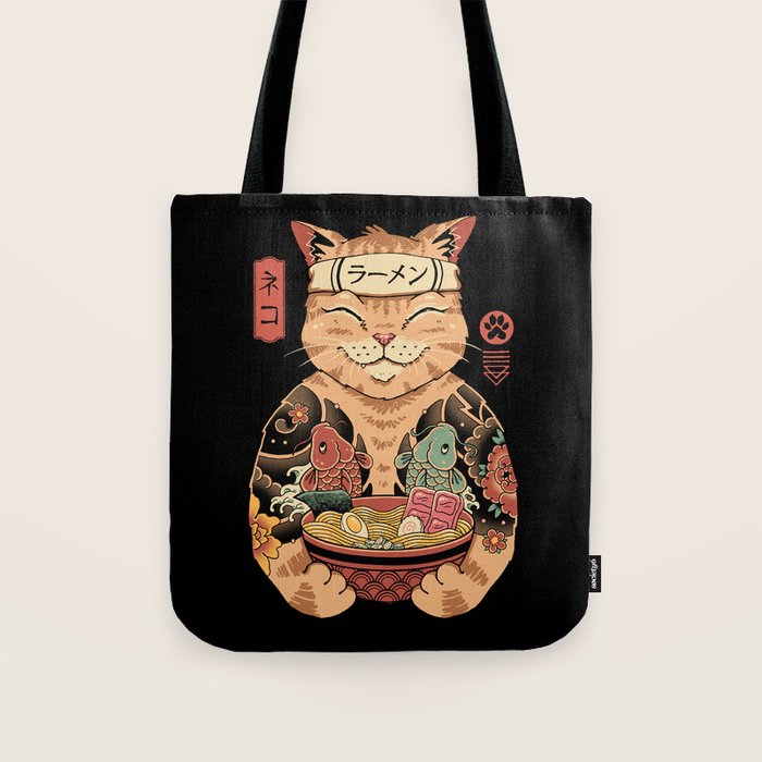 Cat Ramen Tote Bag Gallery Image 1