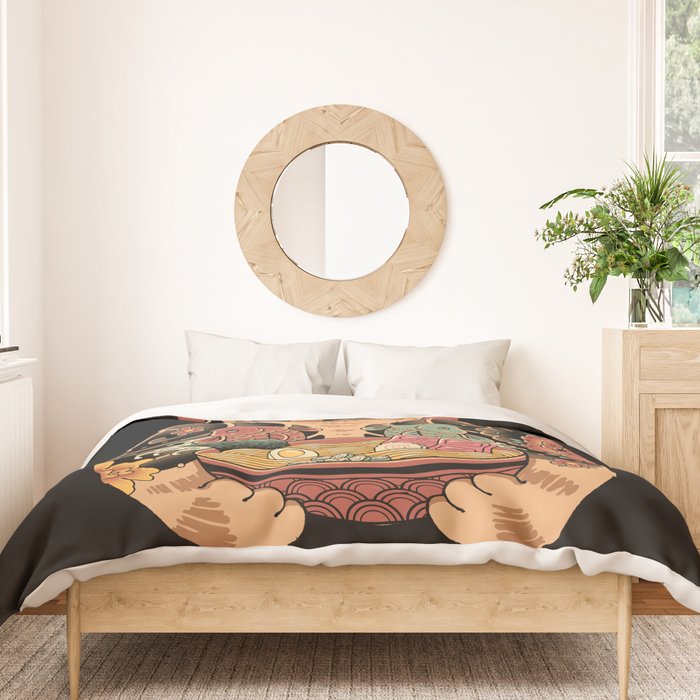 Cat Ramen Duvet Cover Gallery Image 3