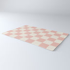 Checkered (Pink Cream) Rug Gallery Image 3