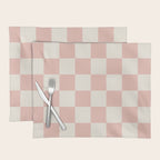 Checkered (Pink Cream) Placemat Gallery Image 1