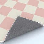 Checkered (Pink Cream) Rug Gallery Image 4