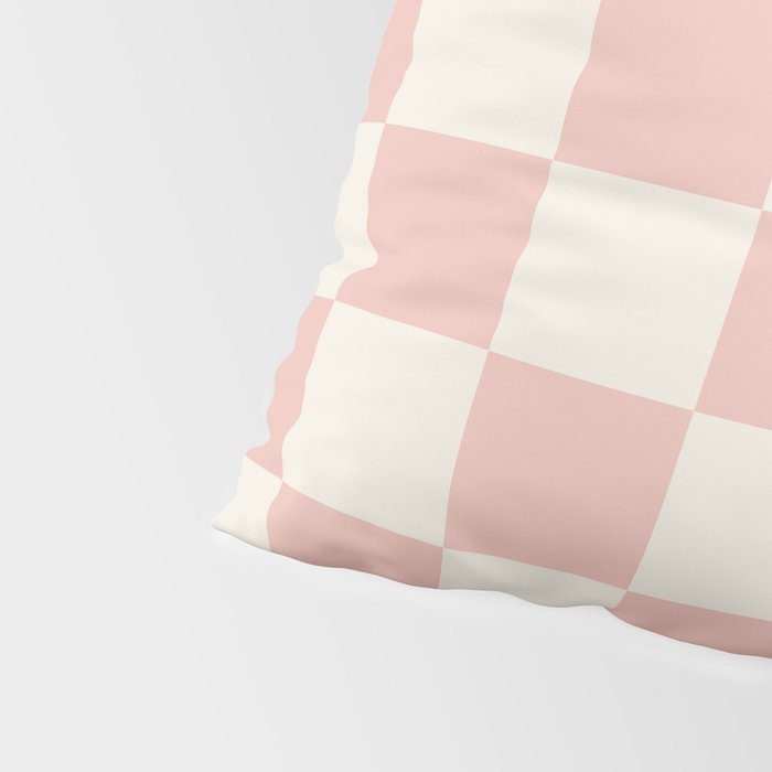 Checkered (Pink Cream) Pillow Sham Gallery Image 4