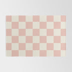Checkered (Pink Cream) Rug Gallery Image 2