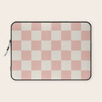 Checkered (Pink Cream) Laptop Sleeve Gallery Image 1