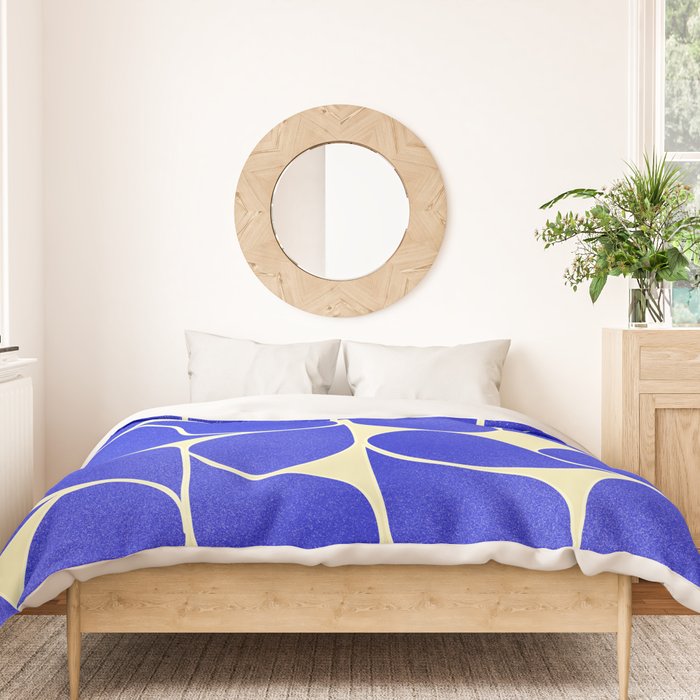 Blue mid-century shapes no8 Duvet Cover Gallery Image 3
