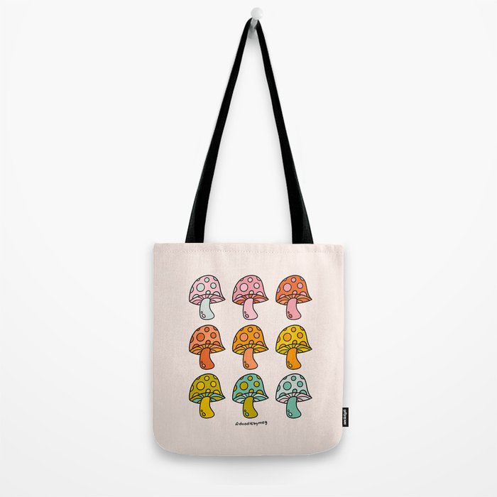 Rainbow Mushrooms Tote Bag Gallery Image 2