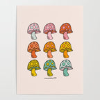Rainbow Mushrooms Poster Gallery Image 4