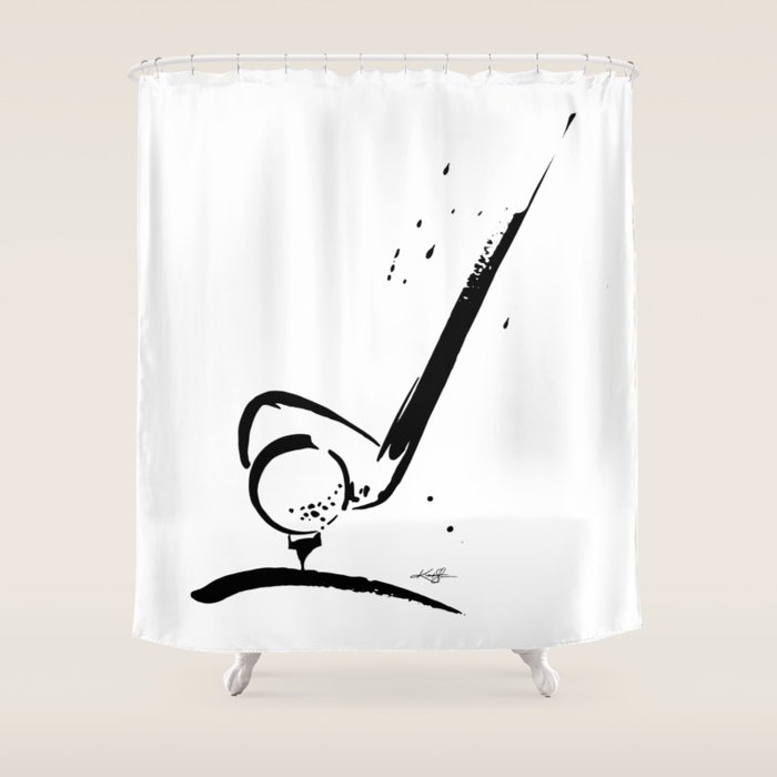 Golf Club by Kathy Morton Stanion Shower Curtain Gallery Image 1