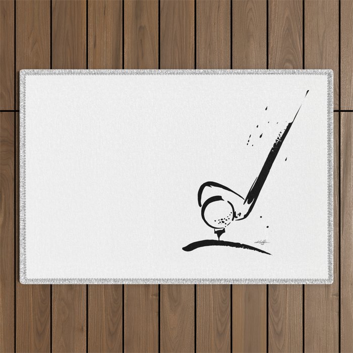 Golf Club by Kathy Morton Stanion Outdoor Rug Gallery Image 1