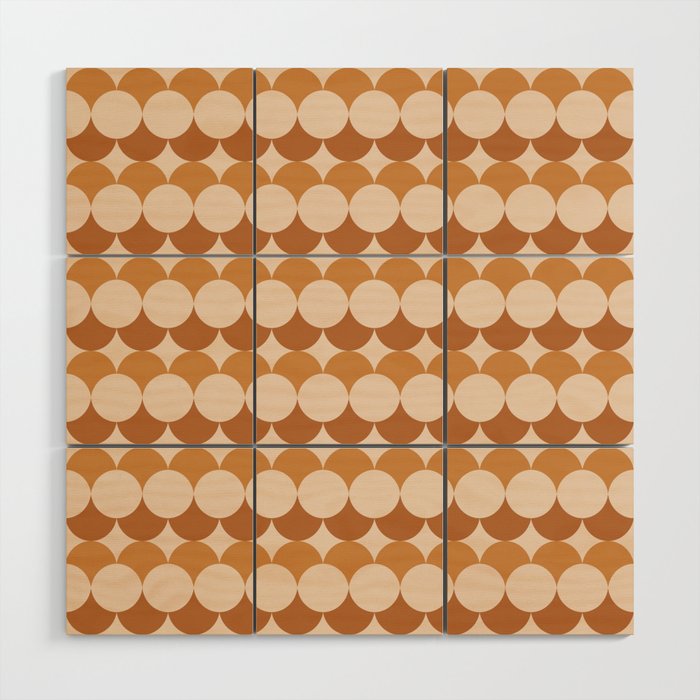 Retro Circular Pattern XXXIV Wood Wall Art Gallery Image 1
