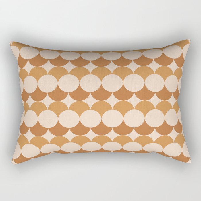 Retro Circular Pattern XXXIV Rectangular Pillow Gallery Image 1