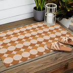 Retro Circular Pattern XXXIV Outdoor Rug Gallery Image 2