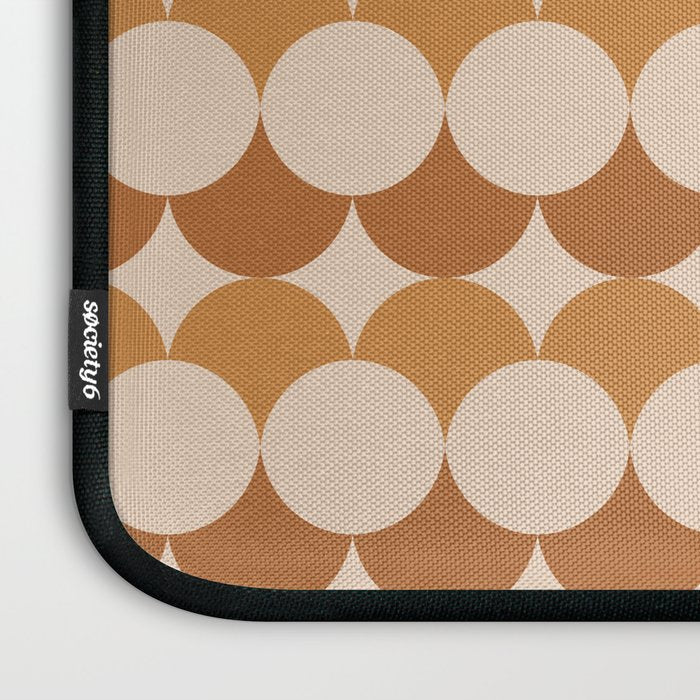 Retro Circular Pattern XXXIV Laptop Sleeve Gallery Image 3