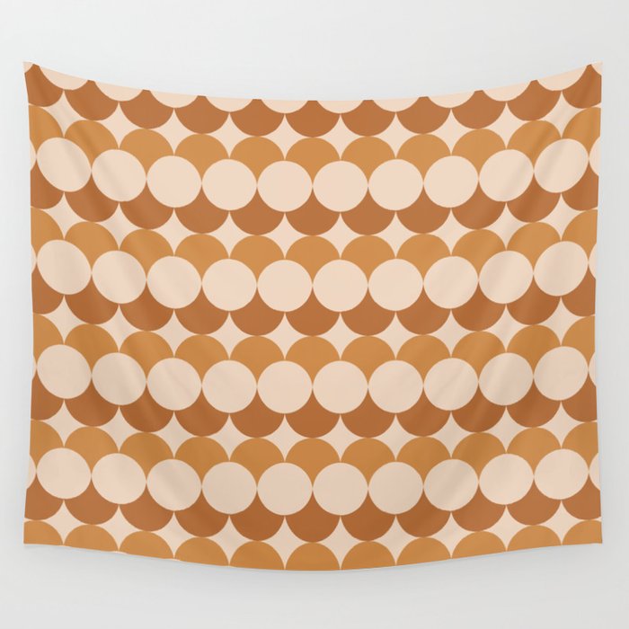 Retro Circular Pattern XXXIV Wall Tapestry Gallery Image 4