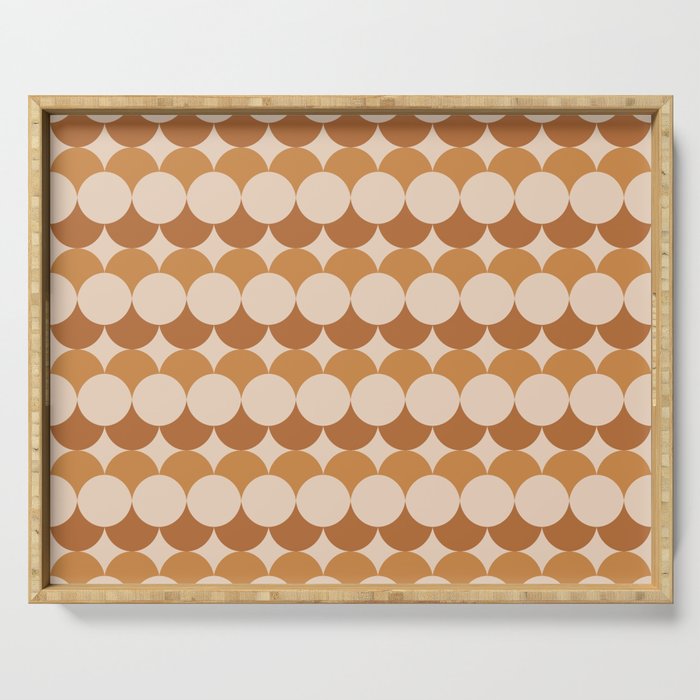 Retro Circular Pattern XXXIV Serving Tray Gallery Image 1