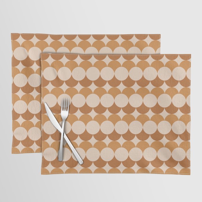 Retro Circular Pattern XXXIV Placemat Gallery Image 1