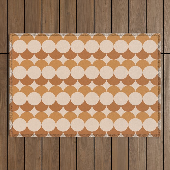 Retro Circular Pattern XXXIV Outdoor Rug Gallery Image 1