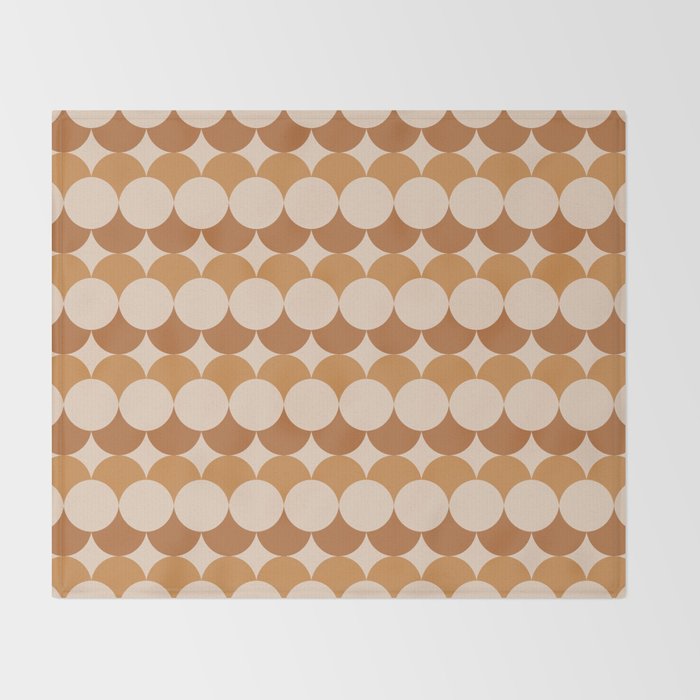 Retro Circular Pattern XXXIV Throw Blanket Gallery Image 2