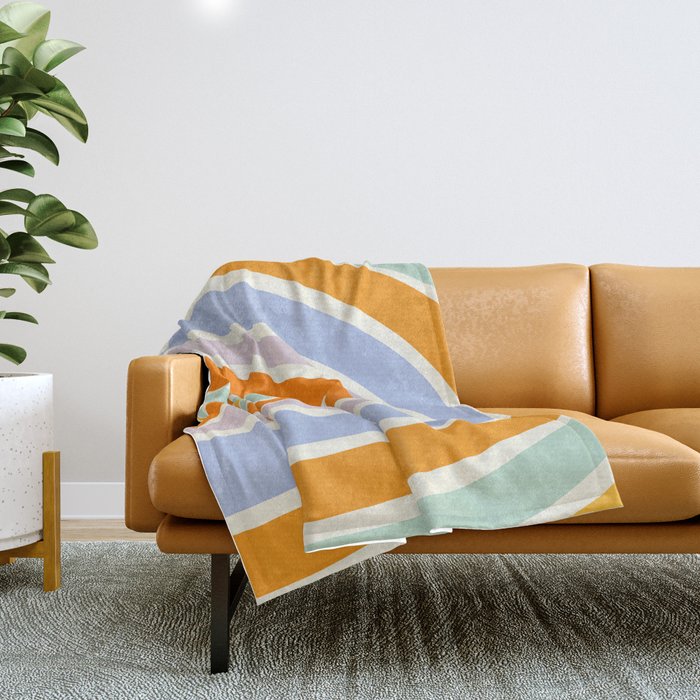 Mod Rainbow Throw Blanket Gallery Image 1