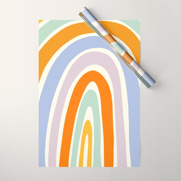 Mod Rainbow Wrapping Paper Gallery Image 1