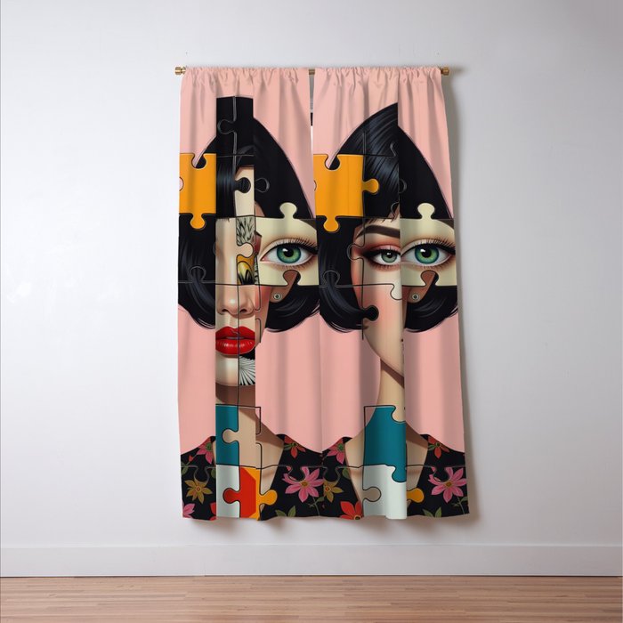Puzzle Girl Lulu Window Curtain Gallery Image 3